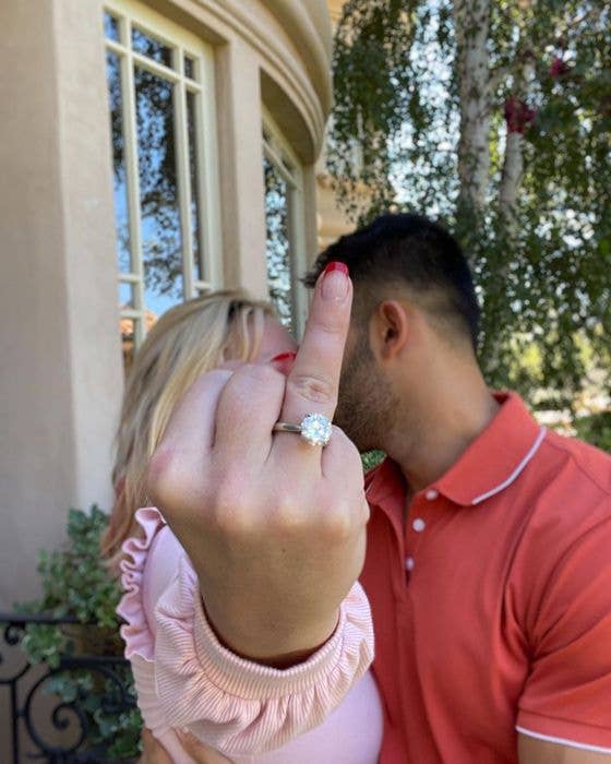 Britney Spears and Sam Asghari engagement ring