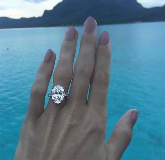 Caroline Wozniacki and David Lee engagement ring