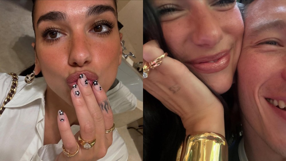 Dua Lipa and Callum Turner engagement ring