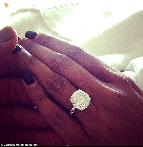 Gabrielle Union and Dwyane Wade engagement ring