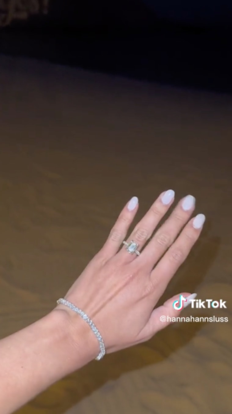 Hannah Ann Sluss and Jake Funk engagement ring