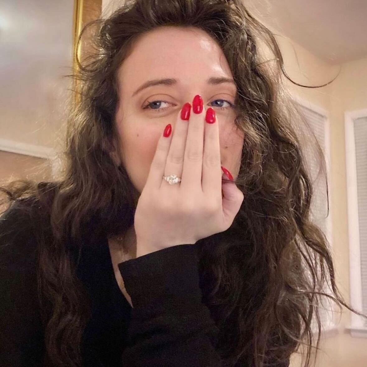 Kat Dennings and Andrew W.K. engagement ring
