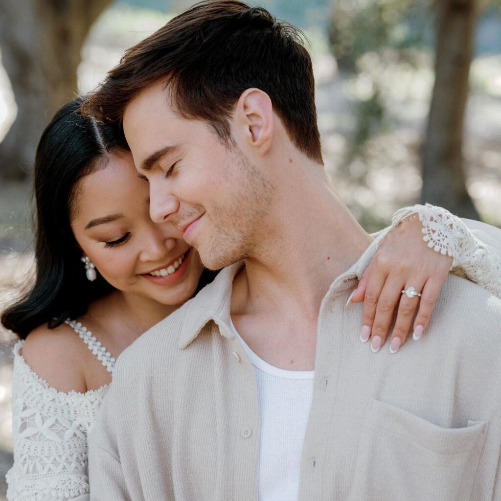 Lana Condor and Anthony De La Torre engagement ring