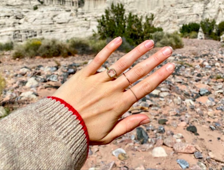 Lily Collins and Charlie McDowell engagement ring