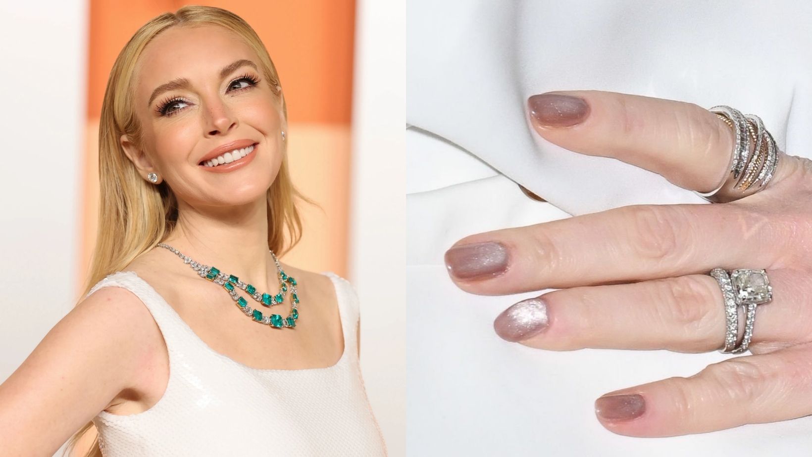 Lindsay Lohan and Bader Shammas engagement ring