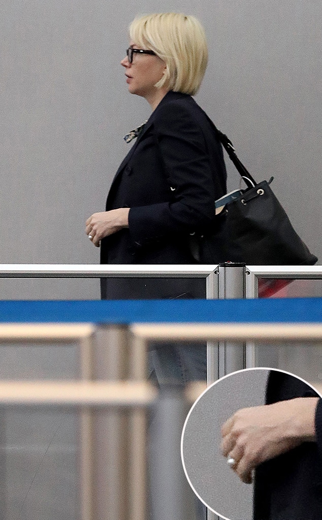 Michelle Williams and Thomas Kail engagement ring