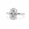 Oval-Cut Solitaire Engagement Ring with Petal Prongs Custom Engagement Rings 5