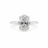 Oval-Cut Solitaire Engagement Ring with Petal Prongs Custom Engagement Rings 6