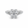 Radiant Cut Diamond Engagement Ring with Diamond Split Shank Band Custom Engagement Rings 6