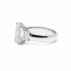 Emerald-Cut Diamond Engagement Ring with Trapezoids and Wide Band Custom Engagement Rings 7