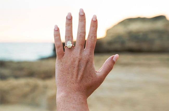 Perrie Edwards and Alex Oxlade-Chamberlain engagement ring