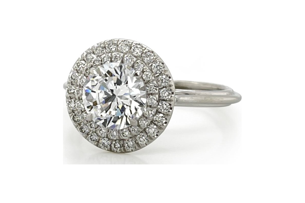 Peter Norman Double Halo Diamond Engagement Ring
