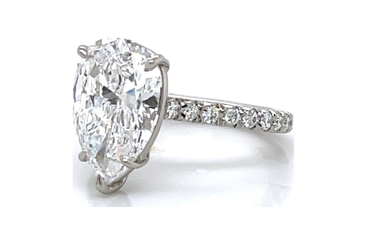 Peter Norman Pear-Shaped Diamond Engagement Ring