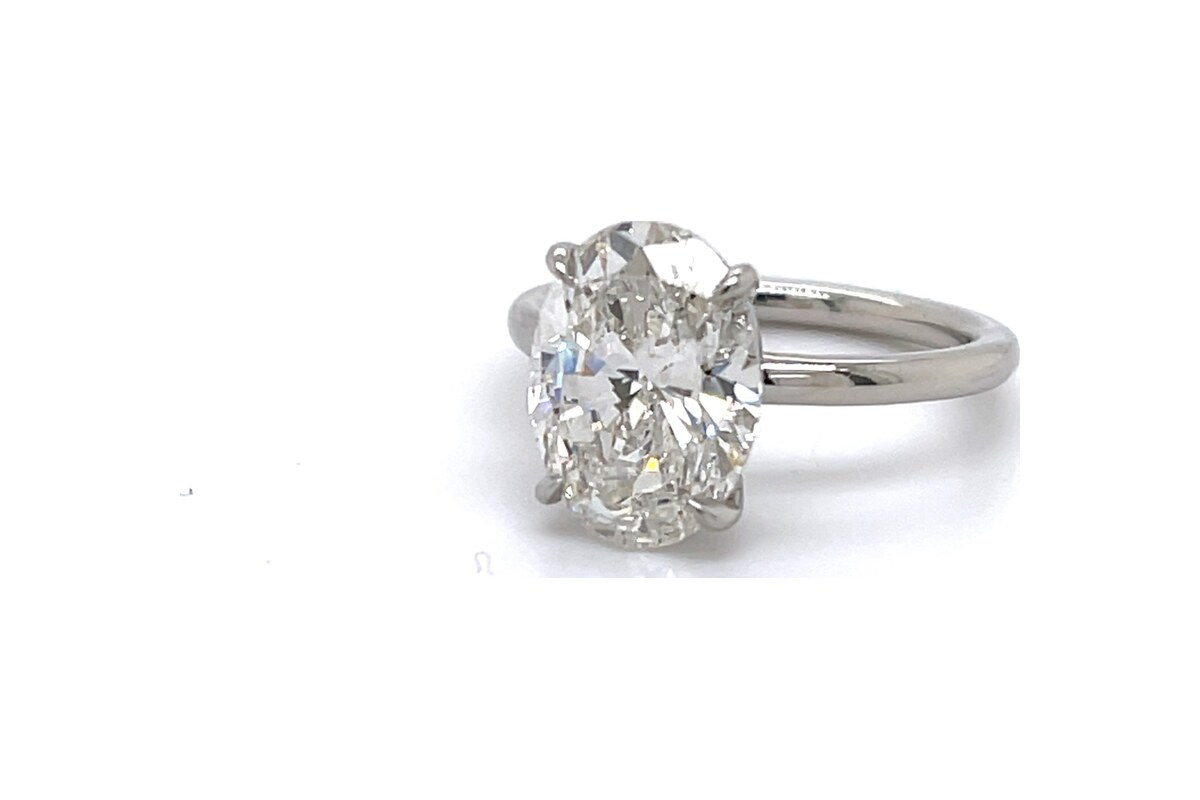 Peter Norman Oval Solitaire Engagement Ring