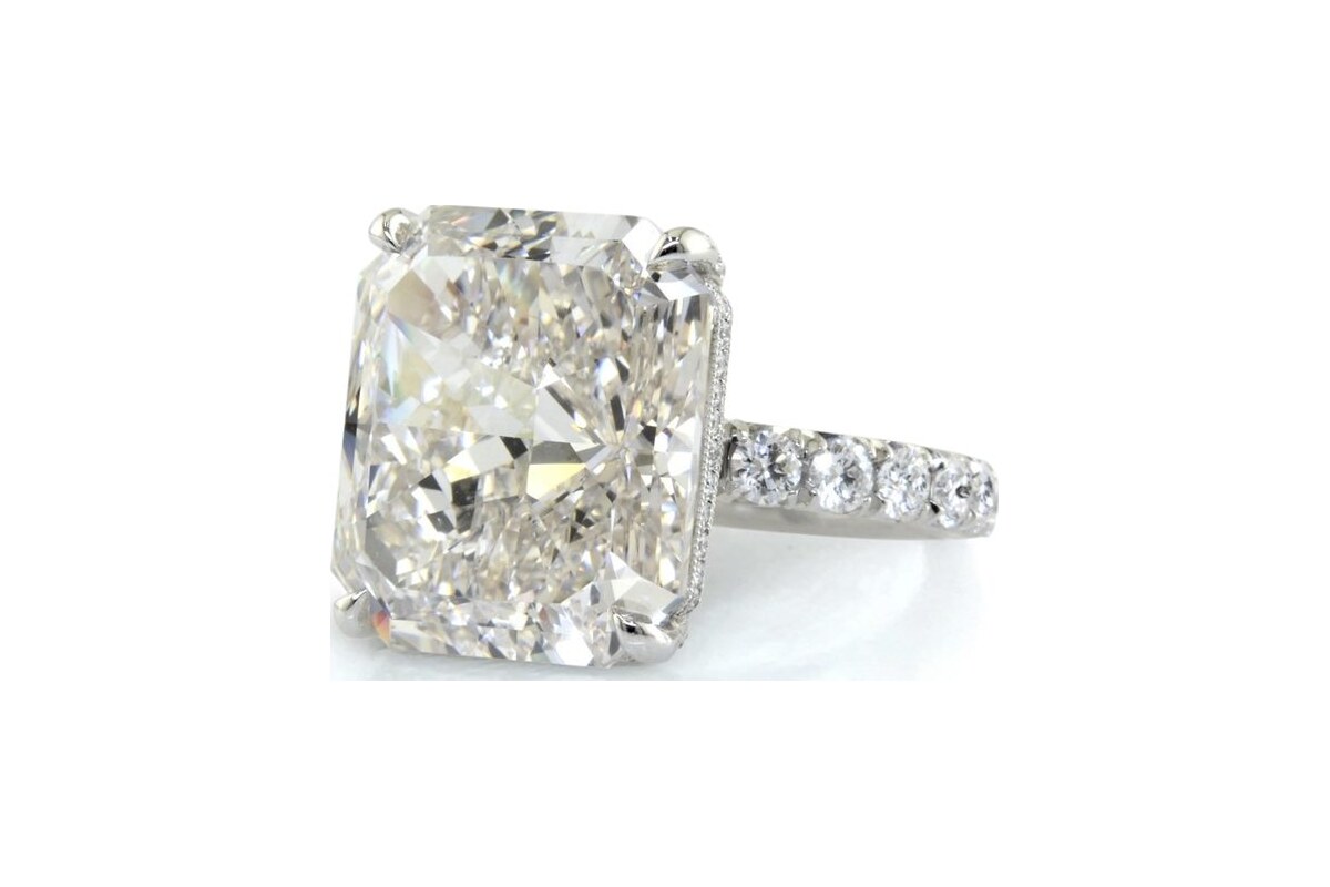 Peter Norman Large Radiant-Cut Diamond Ring