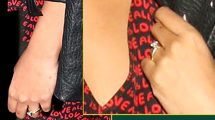 Sabrina Dhowre and Idris Elba engagement ring