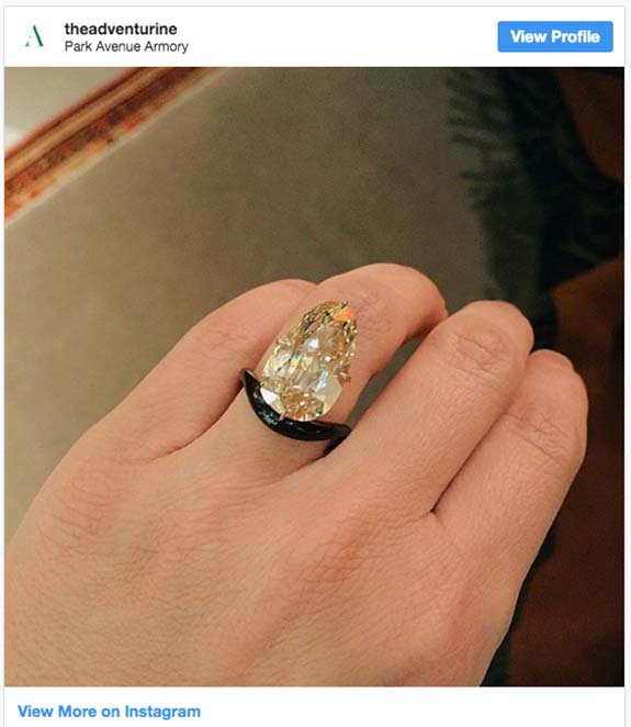 Scarlett Johansson and Colin Jost engagement ring