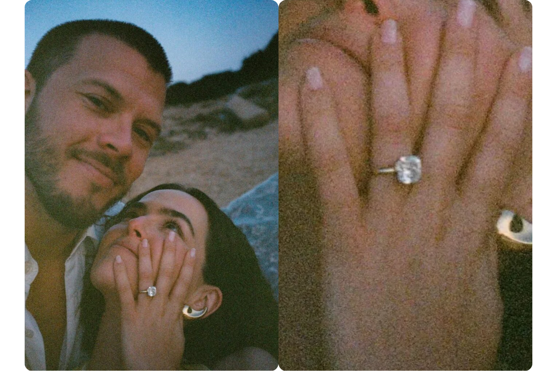 Zoey Deutch and Jimmy Tatro engagement ring