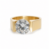 Round Brilliant Diamond Ring with Illusion Tension Setting Unique Rings 5