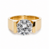 Round Brilliant Diamond Ring with Illusion Tension Setting Unique Rings 6