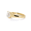 Cushion-Cut Diamond Engagement Ring with Tapered Satin Band Custom Jewelry 7