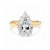 Pear-Cut Diamond Engagement Ring with Polished Tapered Band Custom Engagement Rings 6