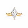 Lozenge Diamond Solitaire Ring in 18k Yellow Gold Custom Engagement Rings 7