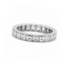 Asscher-Cut Diamond Eternity Band in Platinum with Delicate Bezel Setting and Milgrain Detail Custom Wedding Bands 5