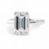 Emerald-Cut Diamond Engagement Ring in Platinum with Hidden Halo Custom Engagement Rings 5