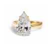 Pear-Cut Diamond Engagement Ring with Polished Tapered Band Custom Engagement Rings 5