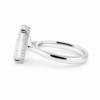 Emerald-Cut Diamond Engagement Ring in Platinum with Hidden Halo Custom Engagement Rings 7