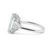 Emerald-Cut Diamond Ring in Platinum with Triangle Side Stones Custom Engagement Rings 7