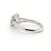 Round Brilliant Diamond Ring in Platinum with Tapered Baguettes and Floral Prongs Custom Engagement Rings 7
