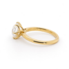Old European Cut Diamond Solitaire Ring with Six-Prong Floral Setting Custom Engagement Rings 8