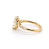 Oval-Cut Diamond Engagement Ring with Marquise and Round Diamond Band Custom Engagement Rings 7