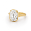 Antique Elongated Cushion-Cut Diamond Solitaire Ring with Cathedral Bezel Setting Custom Engagement Rings 5