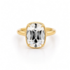 Antique Elongated Cushion-Cut Diamond Solitaire Ring with Cathedral Bezel Setting Custom Engagement Rings 6