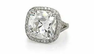 Cushion-Cut Engagement Ring with Diamond Split Shank Custom Engagement Rings