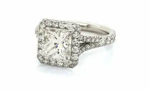 Princess-Cut Halo Ring Custom Engagement Rings