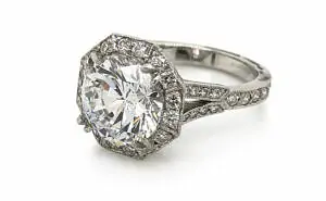 Regal Octagonal Diamond Ring Natural Mined Diamond Engagement Rings