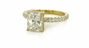 Yellow Gold Radiant Diamond Ring Custom Engagement Rings