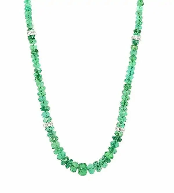 Emerald Bead Necklace Necklaces