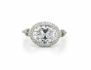 East-West Oval Ring with Openwork Custom Engagement Rings 2