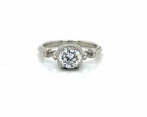 Antique Style Round Engagement Ring Custom Engagement Rings 2