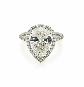Pear-Shaped Diamond Engagement Ring Custom Engagement Rings 2