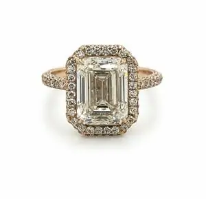 Rose Gold Emerald-Cut Engagement Ring Custom Engagement Rings 2