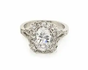 Vintage-Inspired Oval Diamond Ring Custom Engagement Rings 2