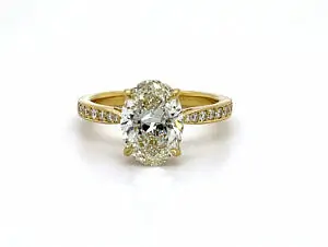 Yellow Gold Oval Diamond Engagement Ring Custom Engagement Rings 2