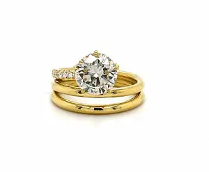 Wraparound Round Diamond Ring Custom Engagement Rings