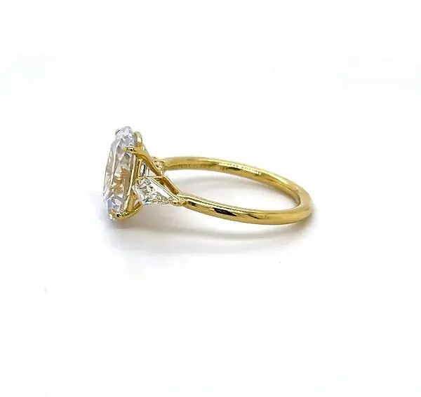 Three-Stone Oval Diamond Engagement Ring Custom Engagement Rings 3